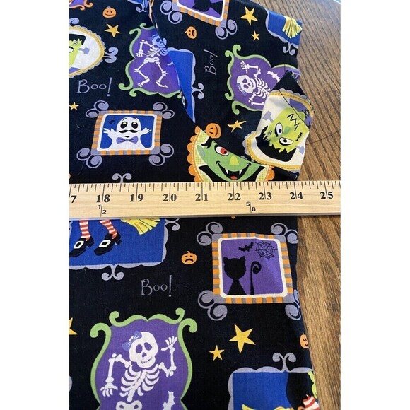 SB Scrubs Womens Halloween Scrub Top Size XL Short Sleeve Pockets - Picture 6 of 12